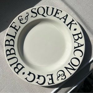 Emma Bridgewater Plates - set of 6! Bacon & Eggs. Bubble & Squeak